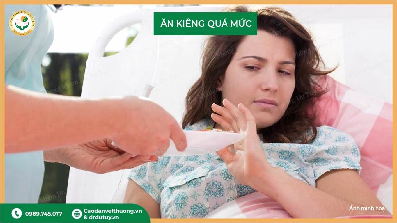 ăn kiêng quá mức sau mổ khiến vết mổ lâu lành