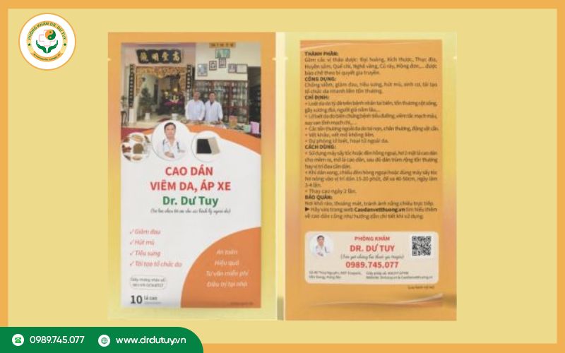 Điều trị áp xe bằng cao dán Dr Dư Tuy