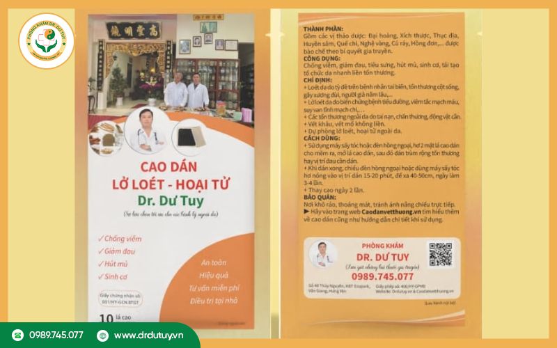 Cao dán trị lở loét Dr Dư Tuy