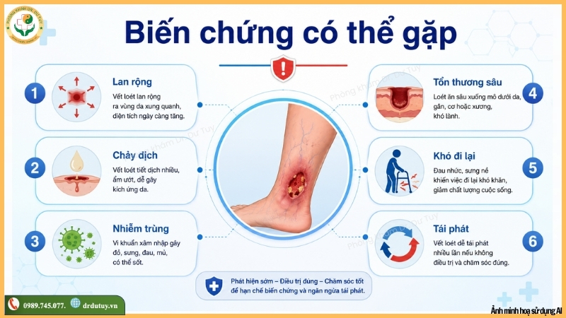 biến chứng loét chân do suy van tĩnh mạch