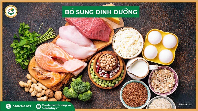 bổ sung dinh dưỡng giúp loét tỳ đè hồi phục