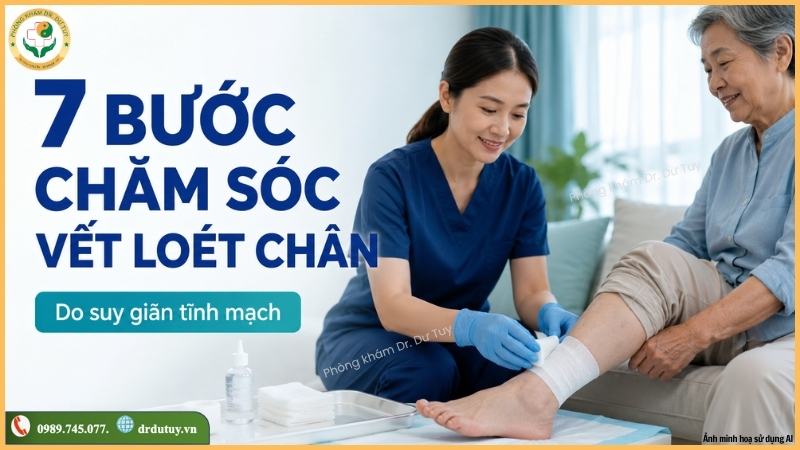 Cách chăm sóc vết loét chân tại nhà cho người suy giãn tĩnh mạch