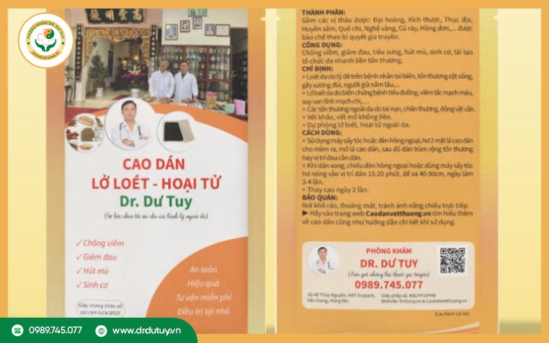 Sử dụng cao dán Đông y gia truyền Dr Dư Tuy