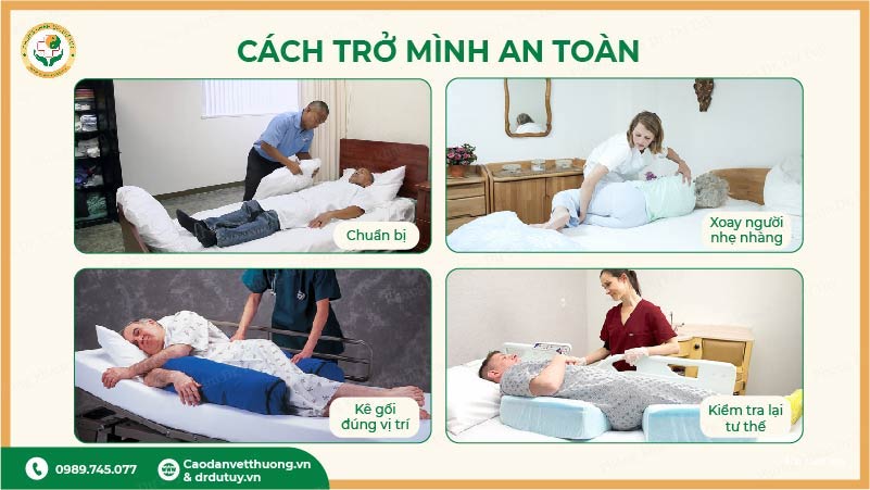 cách trở mình an toàn cho người bệnh nằm lâu