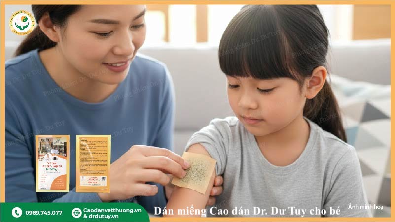 cao dán tảo dược hỗ trợ lành vết thương cho trẻ