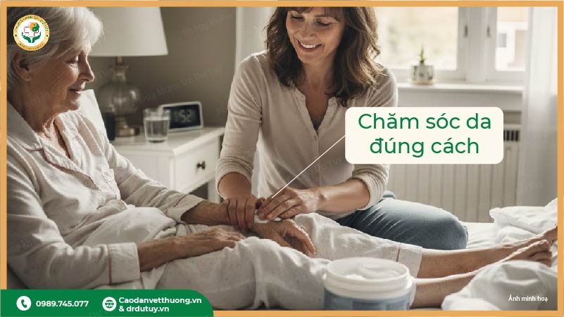 chăm sóc da người cao tuổi phòng ngừa vết thương