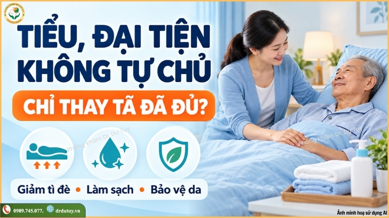 Cách giảm tì đè và chăm sóc khi người bệnh tiểu tiện, đại tiện không tự chủ