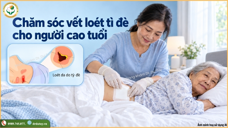 chăm sóc vết loét tì đè người cao tuổi