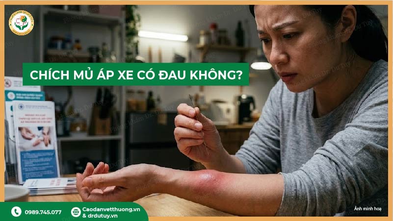 chích mủ áp xe có đau không thực tế