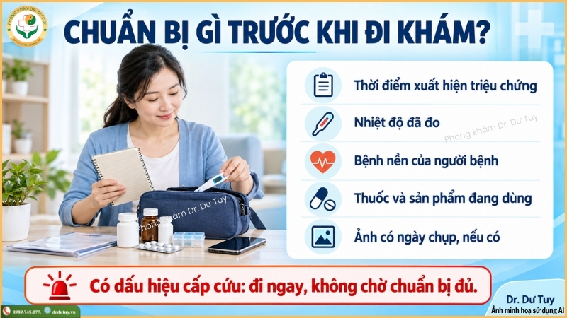 chuẩn bị đi khám loét cùng cụt