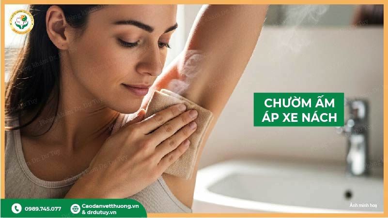 chườm ấm áp xe nách