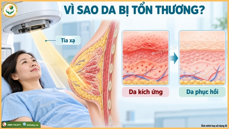 cơ chế tổn thương da do tia xạ