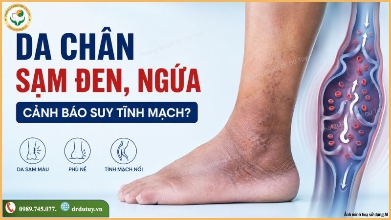 Da chân sạm đen, ngứa và loét: dấu hiệu suy tĩnh mạch không nên bỏ qua