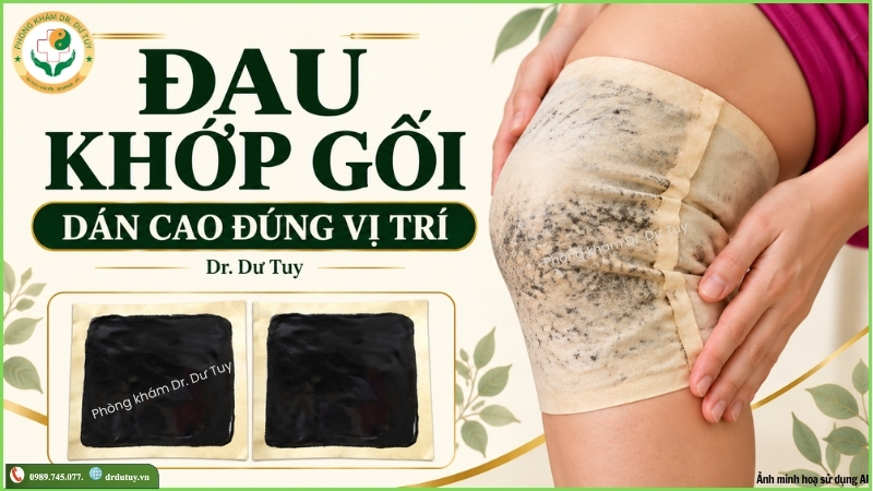 Cách dán cao xương khớp đúng vị trí khi đau khớp gối