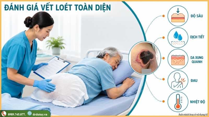 đánh giá vết loét vùng cùng cụt toàn diện