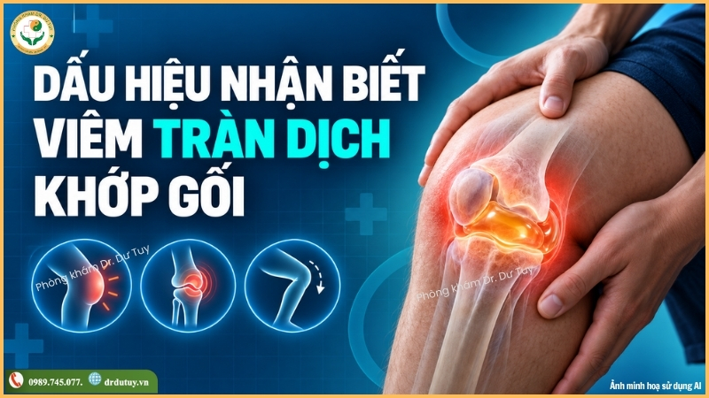 Các dấu hiệu nhận biết viêm tràn dịch khớp gối