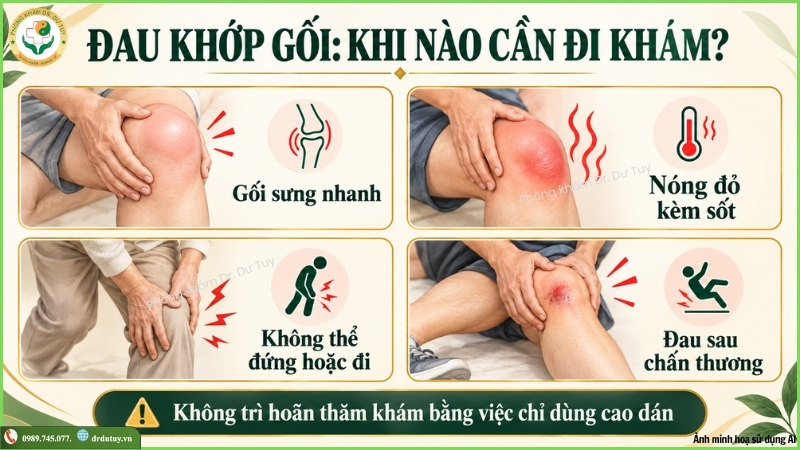 đau khớp gối dấu hiệu cần đi khám