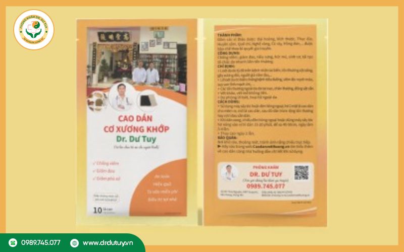 Cao dán xương khớp Dr Dư Tuy