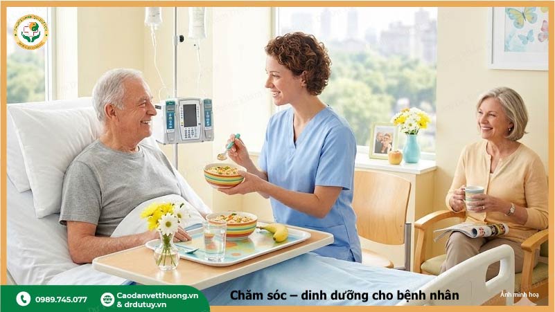 dinh dưỡng cho bệnh nhân sau tai biến