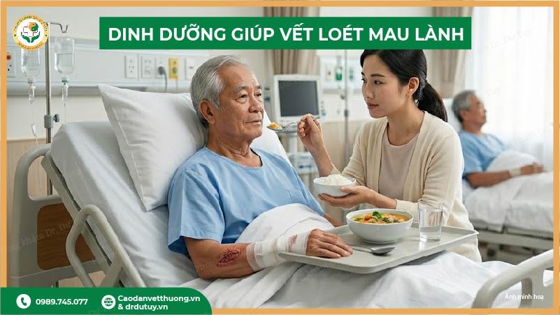 dinh dưỡng cho người bị vết loét
