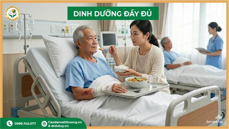 dinh dưỡng giúp phục hồi vết loét