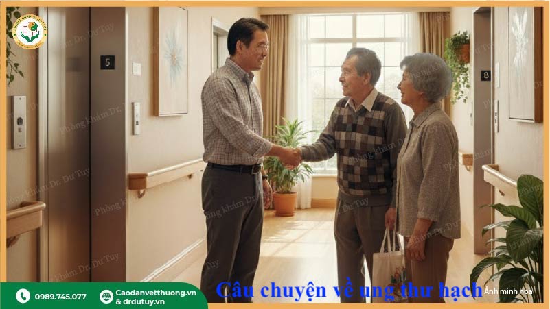 gặp lại hàng xóm sau thời gian điều trị bệnh lý