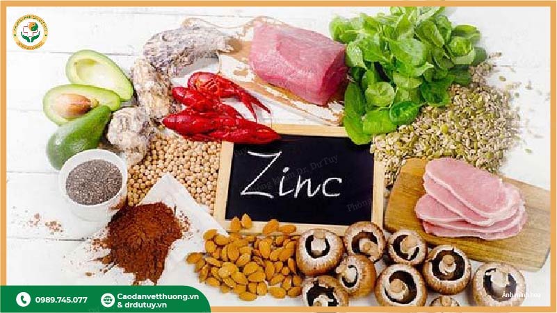 kẽm zinc giúp lành vết loét