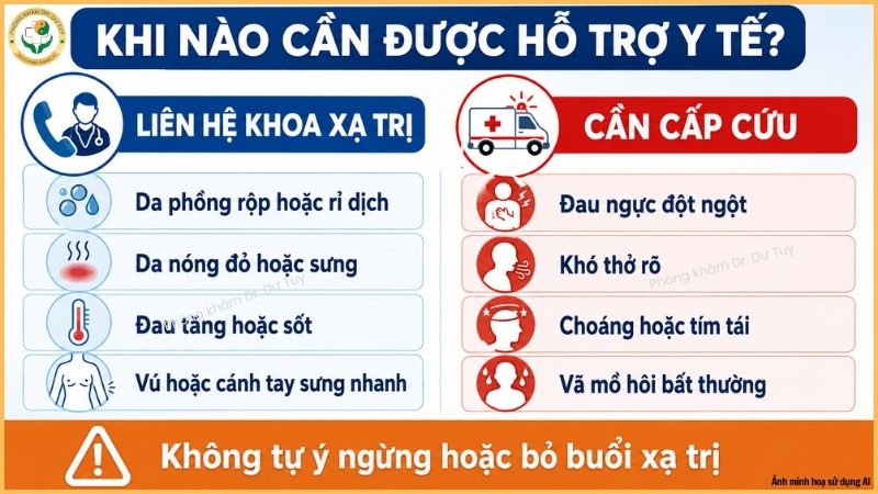 khi nào cần đi khám sau xạ trị ung thư vú