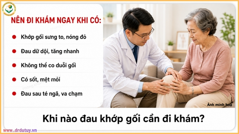khi nào đau khớp gối cần đi khám