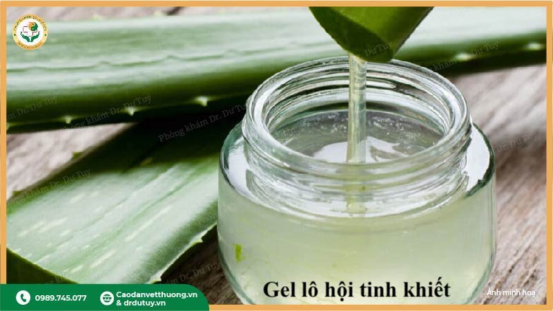 làm dịu da sau peel bằng gel lô hội