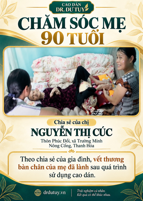 Phục hồi vết thương bàn cho người cao tuổi