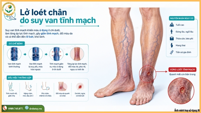 lở loét chân do suy van tĩnh mạch