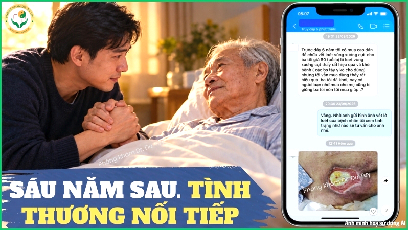 Sáu năm sau lời nhắn về ba, một bức ảnh vết loét khác lại được gửi đến