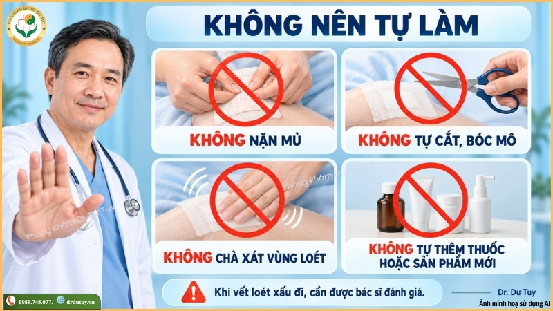 loét cùng cụt những việc không nên tự làm