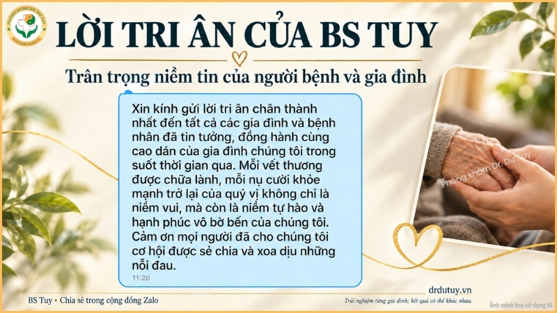 lời tri ân bác sĩ Dư Tuy