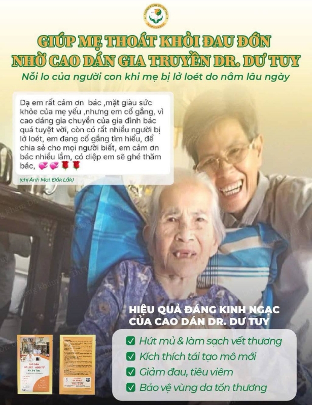 miếng dán chữa lở loét tại nhà