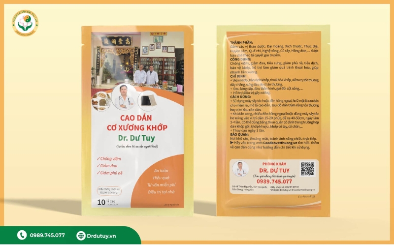 miếng dán giảm đau xương khớp thảo dược