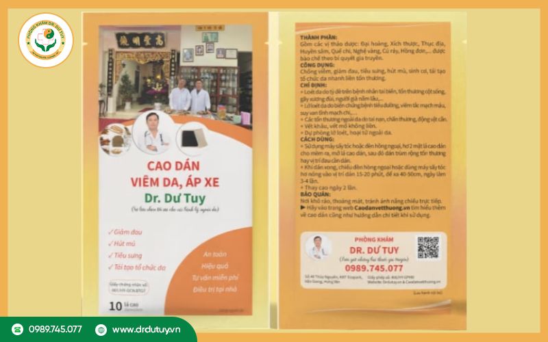 Điều trị an toàn bằng cao dán Dr Dư Tuy 