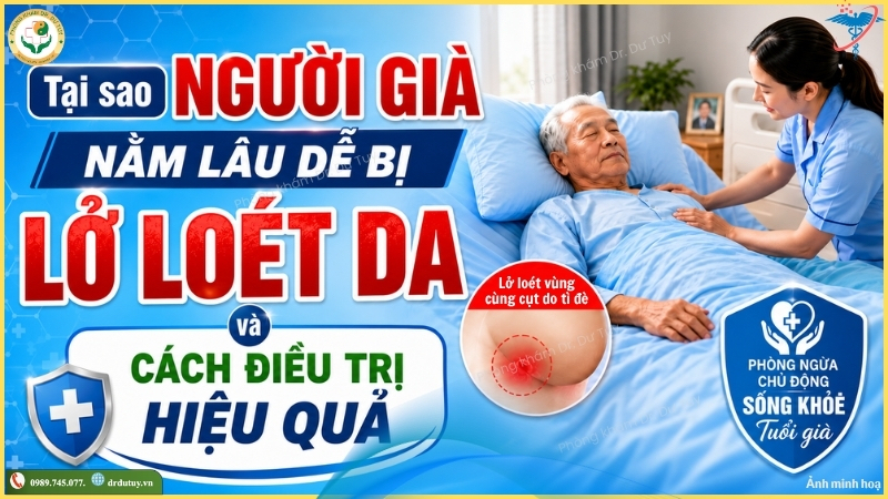 người già nằm lâu bị lở loét da cách điều trị hiệu quả