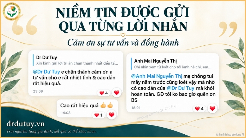 phản hồi tư vấn bác sĩ Dư Tuy