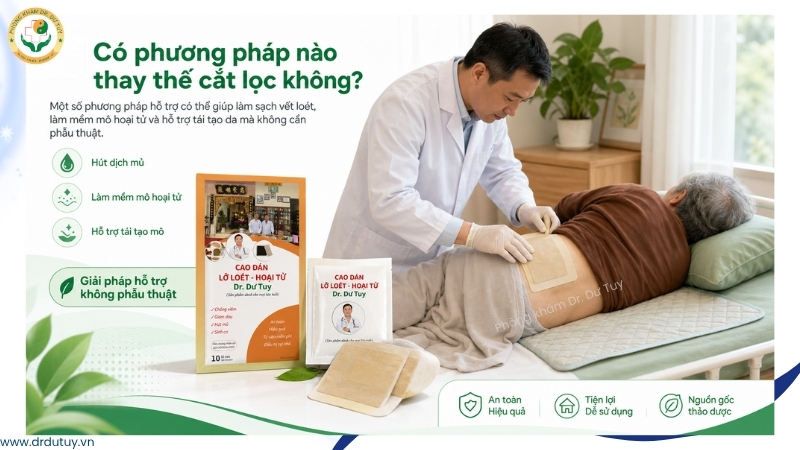 phương pháp thay thế cắt lọc vết loét
