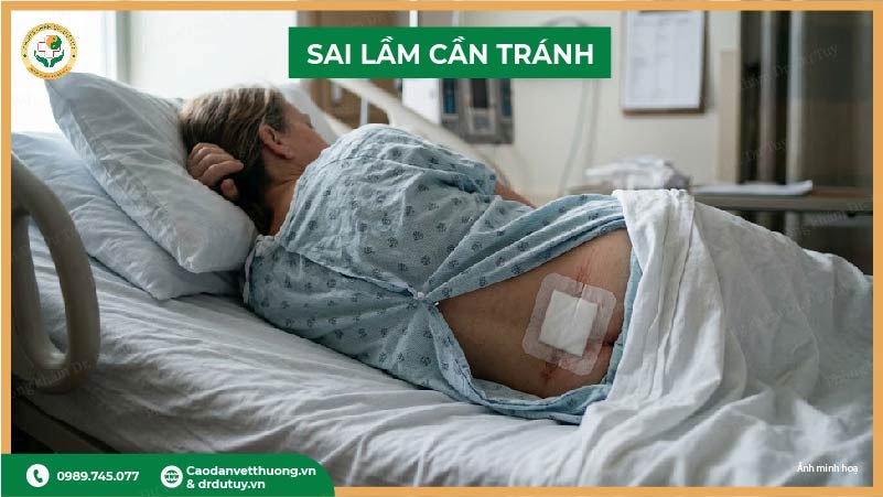 sai lầm cần tránh khi chăm sóc vết loét chảy mủ