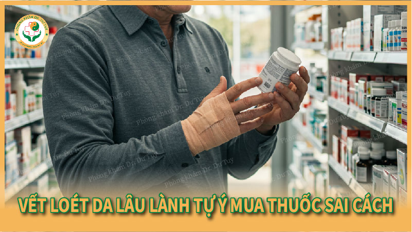 Vết loét da lâu lành tự ý mua thuốc sai cách
