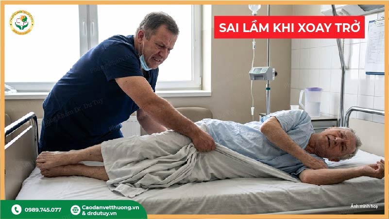 sai lầm khi xoay trở người bệnh