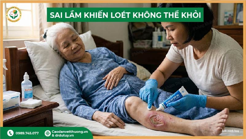 sai lầm khiến loét tỳ đè không thể khỏi