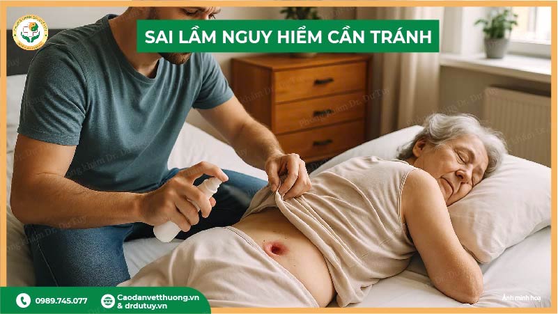 sai lầm nguy hiểm cần tránh khi chăm sóc loét tỳ đè