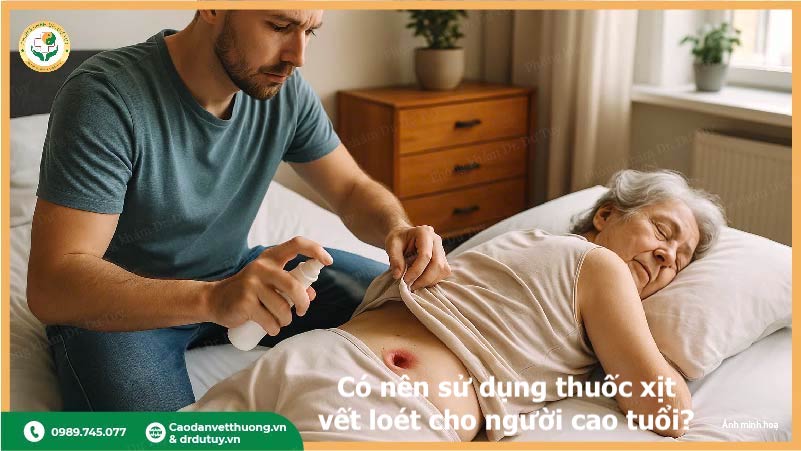 sử dụng thuốc xịt vết thương
