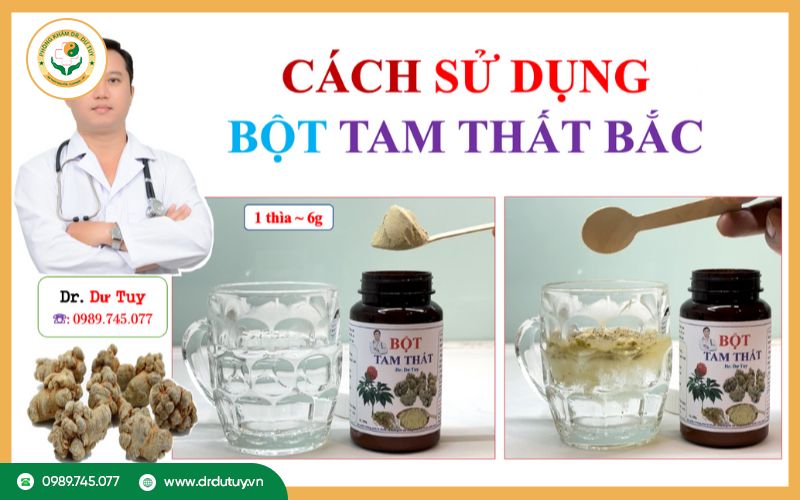 Cách sử dụng các sản phẩm từ tam thất bắc