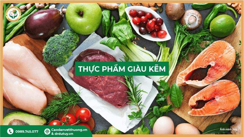 thực phẩm giàu kẽm giúp tái tạo mô