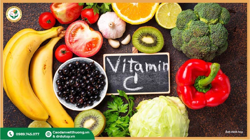 thực phẩm giàu vitamin c giúp lành vết loét